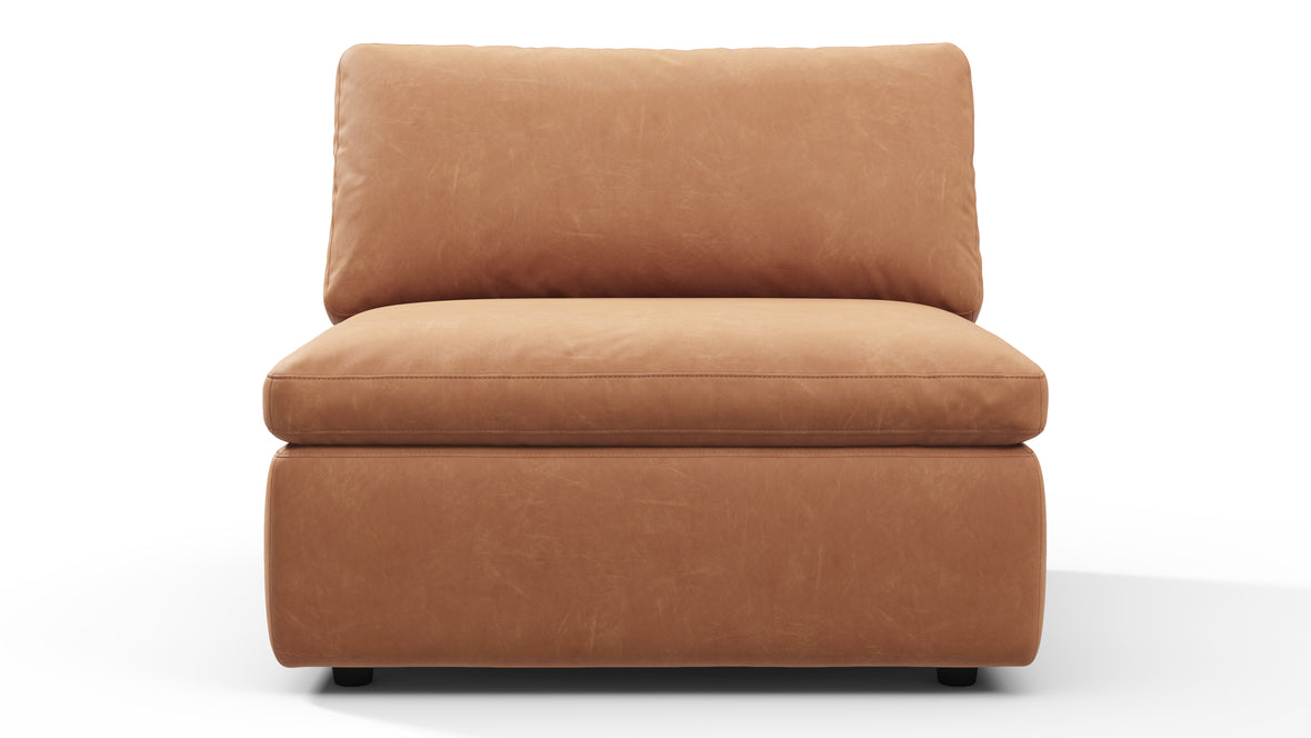 Sky - Sky Sofa Module, Armless, Tan Vegan Leather