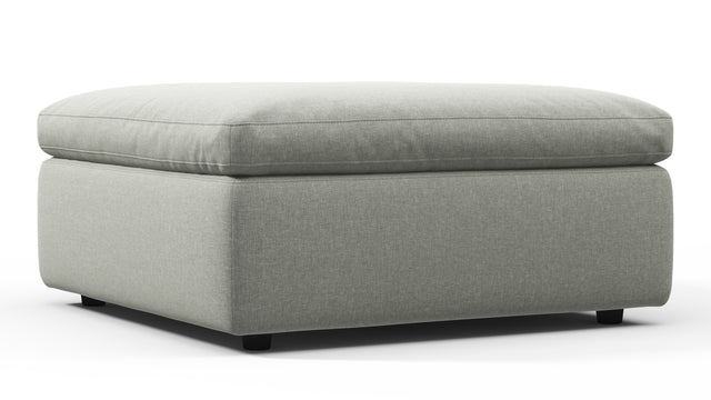 Sky - Sky Sofa Module, Ottoman, Soft Gray Brushed Weave