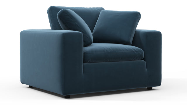 Sky - Sky Armchair, Prussian Blue Luxe Velvet