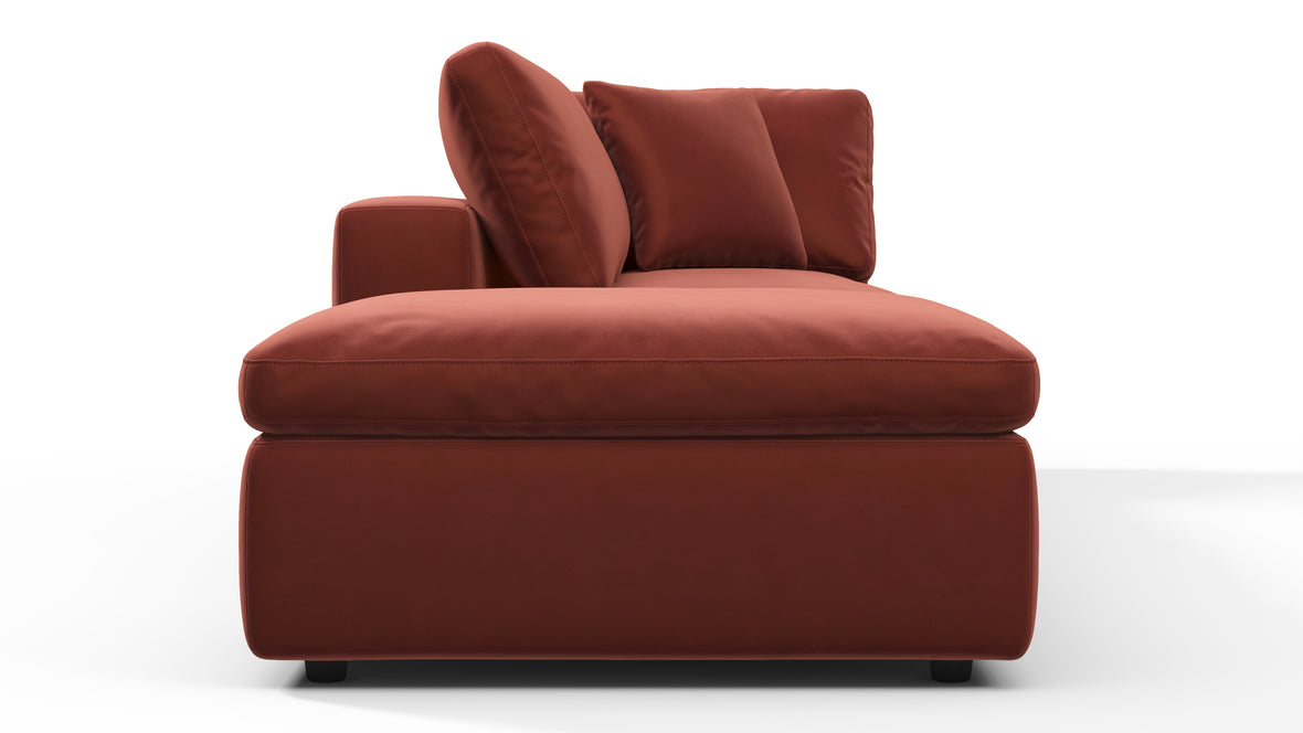 Sky - Sky Open End Sofa, Left, Cinnamon Velvet