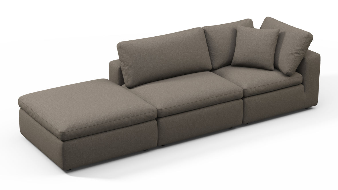 Sky - Sky Open End Sofa, Left, Coffee Brushed Weave