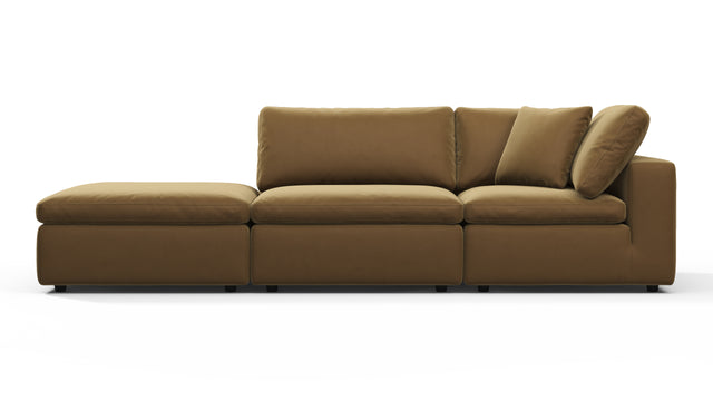 Sky - Sky Open End Sofa, Left, Old Gold Velvet