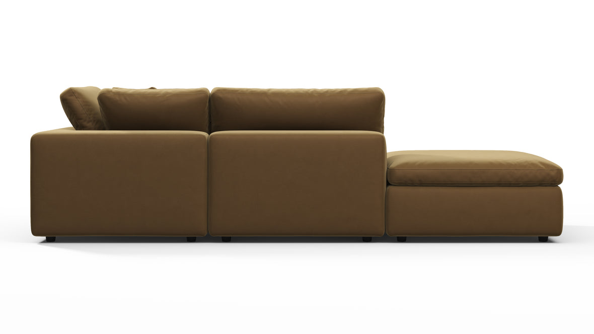 Sky - Sky Open End Sofa, Left, Old Gold Velvet