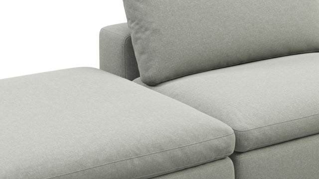 Sky - Sky Open End Sofa, Left, Soft Gray Brushed Weave