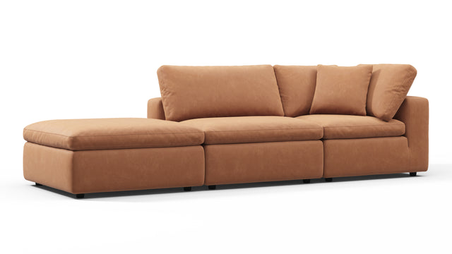 Sky - Sky Open End Sofa, Left, Tan Vegan Leather