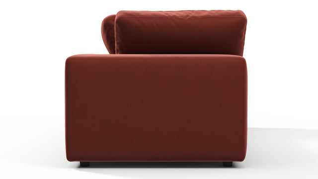 Sky - Sky Open End Sofa, Right, Cinnamon Velvet