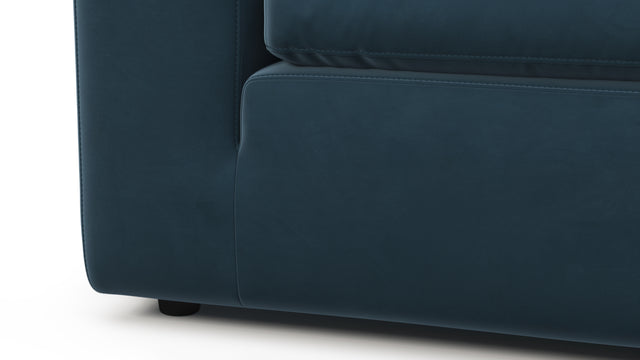 Sky - Sky Open End Sofa, Right, Prussian Blue Luxe Velvet