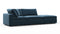 Sky - Sky Open End Sofa, Right, Prussian Blue Luxe Velvet