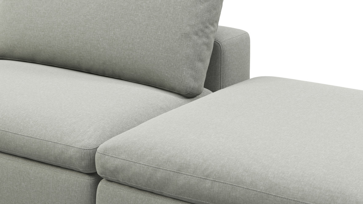 Sky - Sky Open End Sofa, Right, Soft Gray Brushed Weave