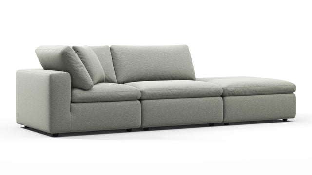 Sky - Sky Open End Sofa, Right, Soft Gray Brushed Weave