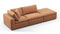 Sky - Sky Open End Sofa, Right, Tan Vegan Leather