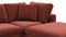 Sky - Sky Sectional Sofa, Double Chaise, Cinnamon Velvet