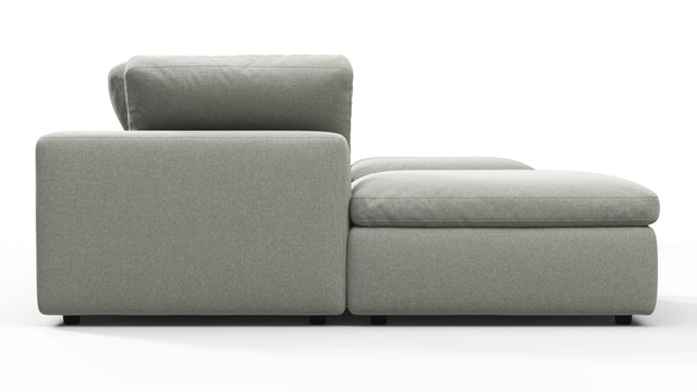 Sky - Sky Sectional Sofa, Double Chaise, Soft Gray Brushed Weave