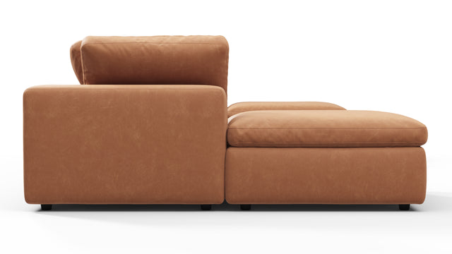 Sky - Sky Sectional Sofa, Double Chaise, Tan Vegan Leather