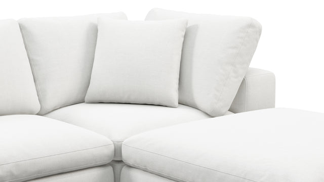 Sky - Sky Sectional Sofa, Double Chaise, White Linen