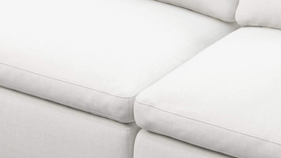 Sky - Sky Sectional Sofa, Double Chaise, White Linen