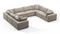 Sky - Sky Sectional Sofa, Eight Seater, Beige Linen