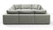 Sky - Sky Sectional Sofa, Eight Seater, Soft Gray Brushed Weave