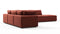 Sky - Sky Sectional Sofa, Five Seater, Left Corner, Cinnamon Velvet