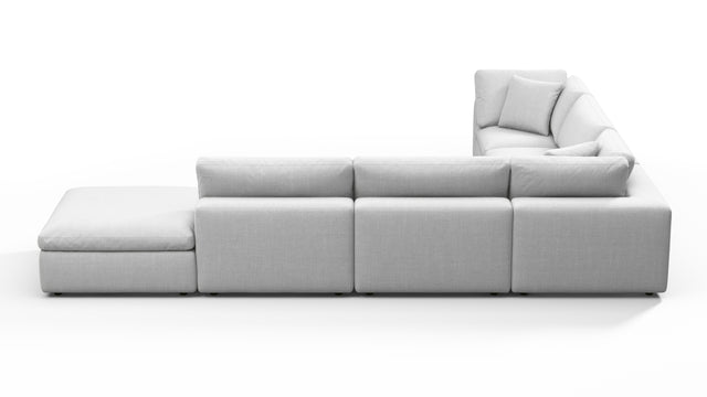 Sky - Sky Sectional Sofa, Five Seater, Left Corner, Dove Linen