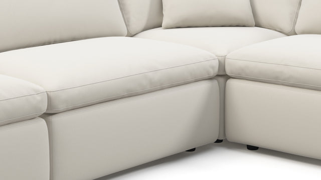 Sky - Sky Sectional Sofa, Five Seater, Left Corner, Oatmeal Brushed Weave