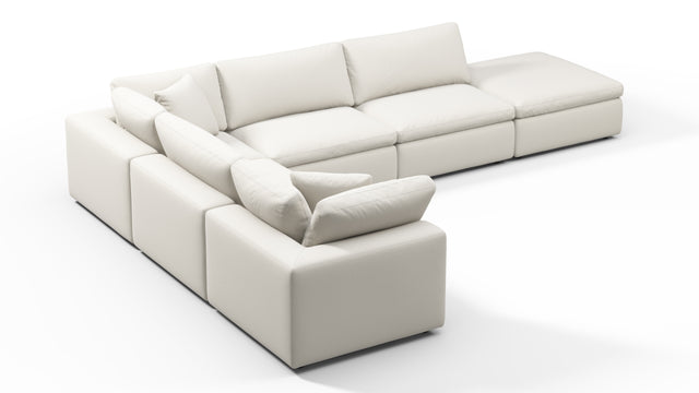 Sky - Sky Sectional Sofa, Five Seater, Left Corner, Oatmeal Brushed Weave