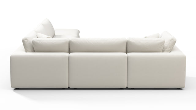 Sky - Sky Sectional Sofa, Five Seater, Left Corner, Oatmeal Brushed Weave