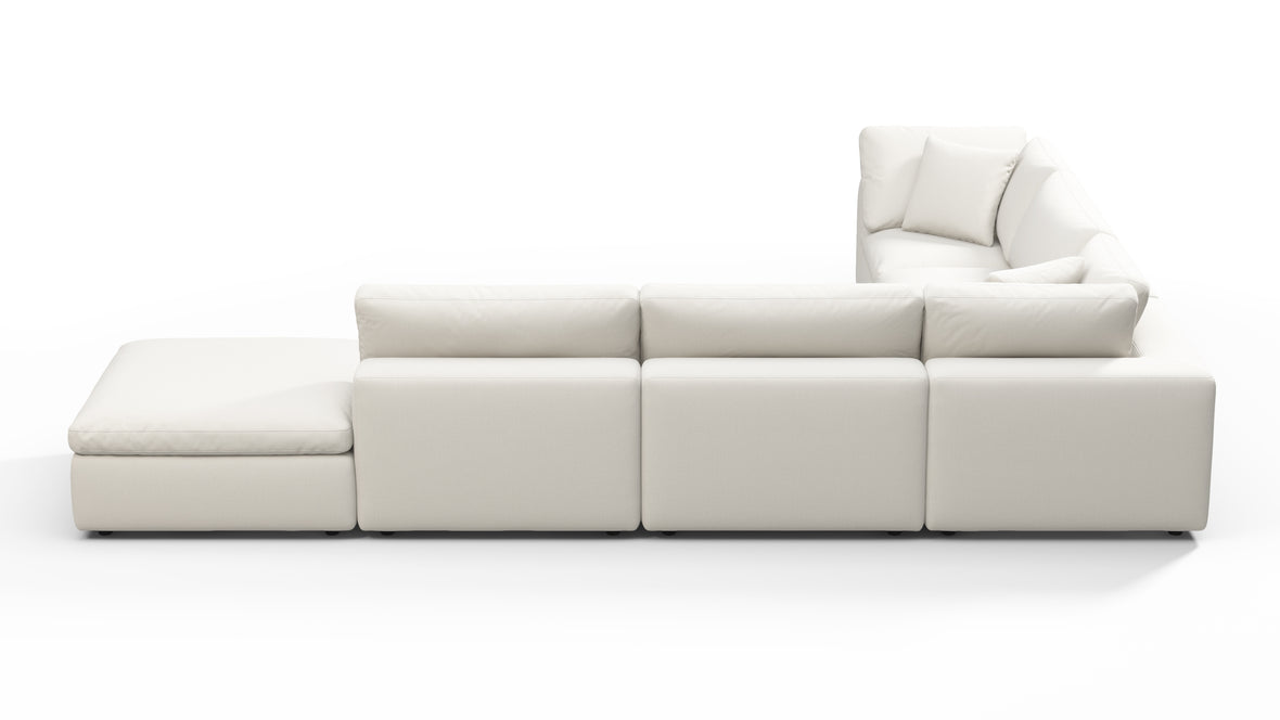 Sky - Sky Sectional Sofa, Five Seater, Left Corner, Oatmeal Brushed Weave