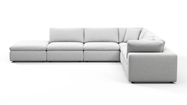 Sky - Sky Sectional Sofa, Five Seater, Right Corner, Dove Linen