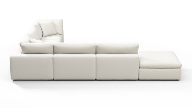 Sky - Sky Sectional Sofa, Five Seater, Right Corner, Oatmeal Brushed Weave