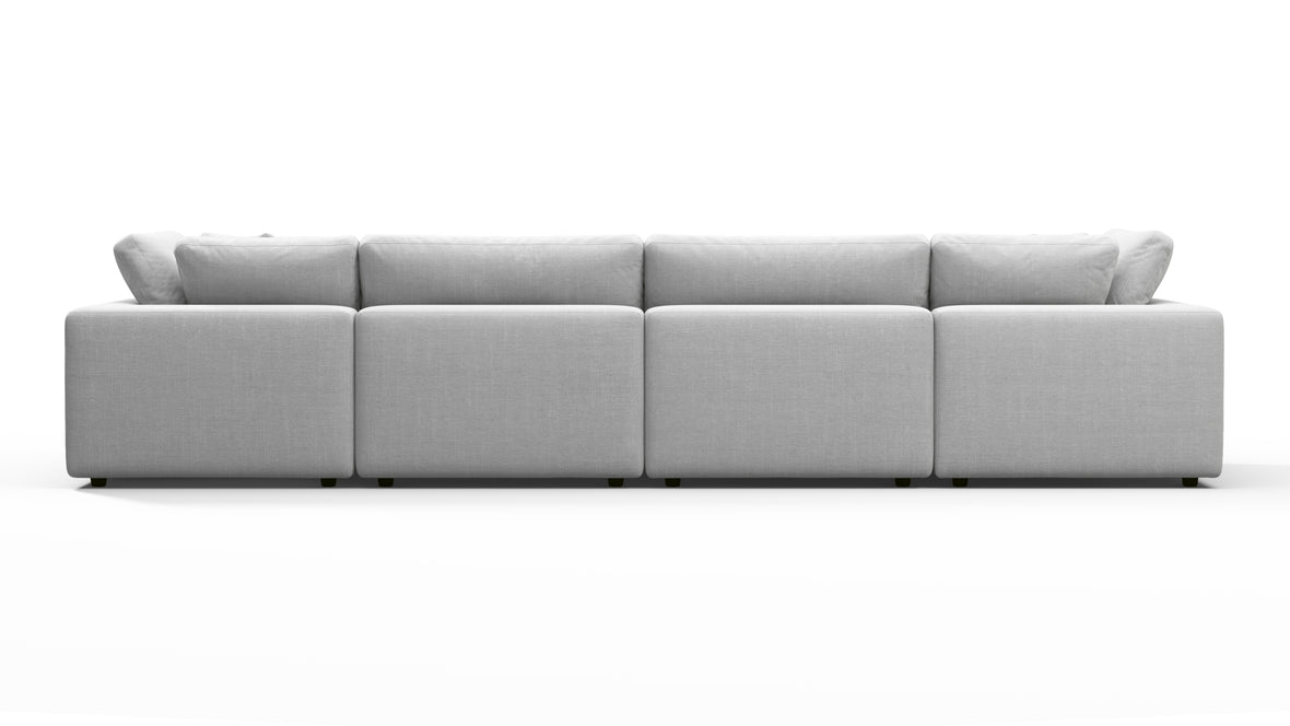 Sky - Sky Sectional Sofa, Four Seater, Dove Linen