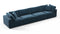 Sky - Sky Sectional Sofa, Four Seater, Prussian Blue Luxe Velvet