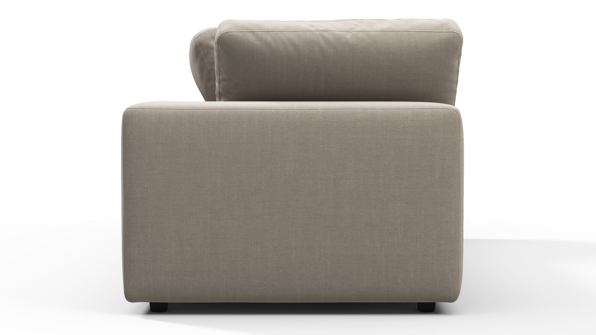 Sky - Sky Sectional Sofa, Three Seater, Beige Linen