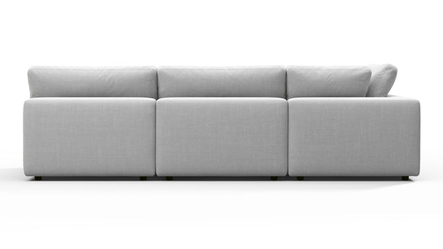 Sky - Sky Sectional Sofa, Three Seater, Left Chaise, Dove Linen