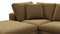 Sky - Sky Sectional Sofa, Three Seater, Left Chaise, Old Gold Velvet