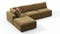 Sky - Sky Sectional Sofa, Three Seater, Left Chaise, Old Gold Velvet