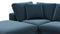 Sky - Sky Sectional Sofa, Three Seater, Left Chaise, Prussian Blue Luxe Velvet