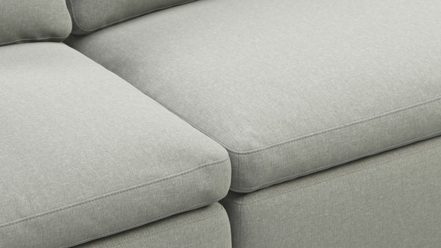 Sky - Sky Sectional Sofa, Three Seater, Left Chaise, Soft Gray Brushed Weave