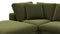 Sky - Sky Sectional Sofa, Three Seater, Left Chaise, Spruce Luxe Velvet