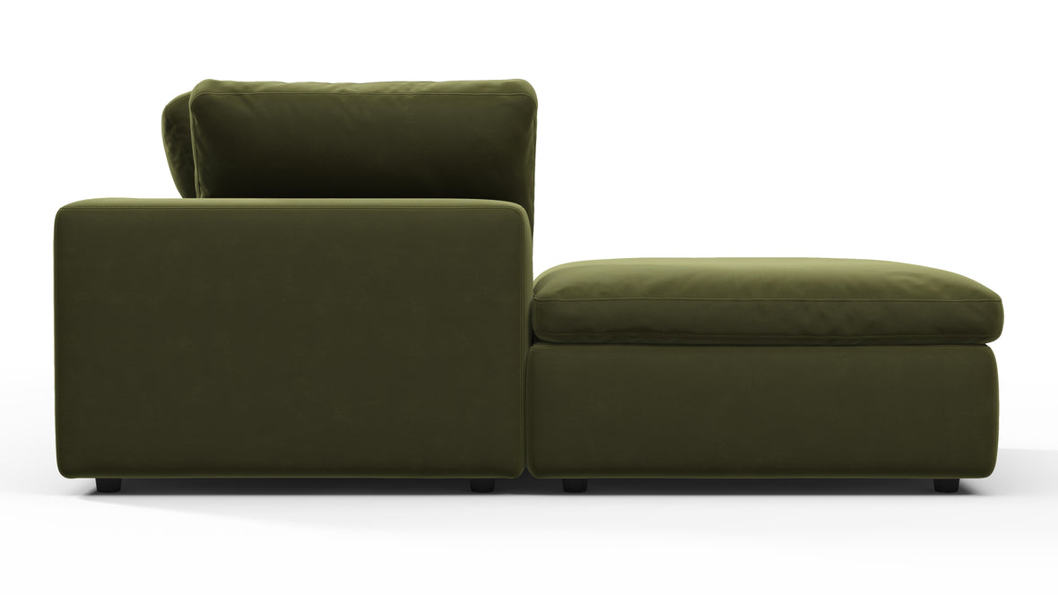 Sky - Sky Sectional Sofa, Three Seater, Left Chaise, Spruce Luxe Velvet