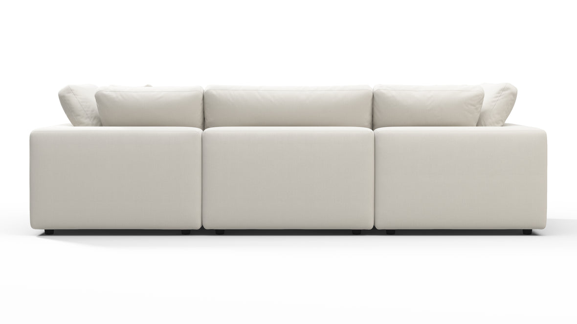 Sky - Sky Sectional Sofa, Three Seater, Oatmeal Brushed Weave