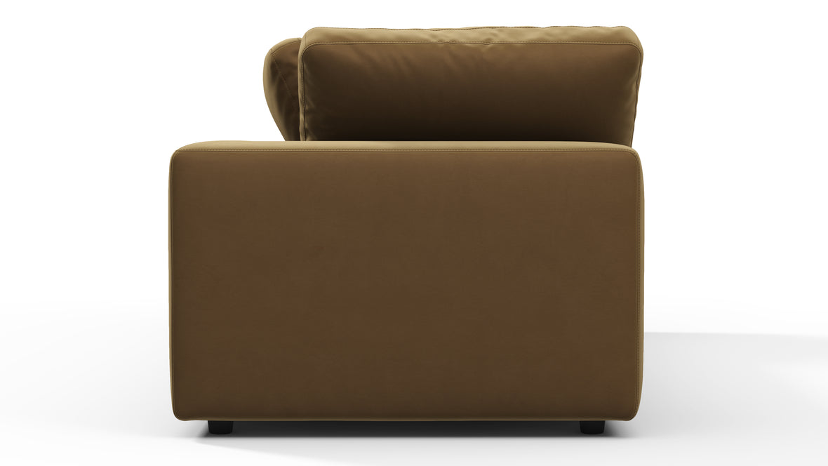 Sky - Sky Sectional Sofa, Three Seater, Old Gold Velvet