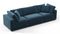 Sky - Sky Sectional Sofa, Three Seater, Prussian Blue Luxe Velvet