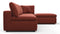 Sky - Sky Sectional Sofa, Three Seater, Right Chaise, Cinnamon Velvet