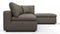 Sky - Sky Sectional Sofa, Three Seater, Right Chaise, Coffee Brushed Weave