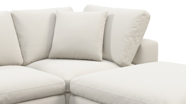 Sky - Sky Sectional Sofa, Three Seater, Right Chaise, Oatmeal Brushed Weave