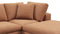 Sky - Sky Sectional Sofa, Three Seater, Right Chaise, Tan Vegan Leather