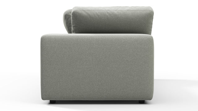 Sky - Sky Sectional Sofa, Three Seater, Soft Gray Brushed Weave