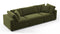 Sky - Sky Sectional Sofa, Three Seater, Spruce Luxe Velvet