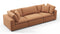 Sky - Sky Sectional Sofa, Three Seater, Tan Vegan Leather